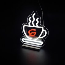 COFFEE커피가 네온사인을 밝힌다 상점 상업광고 간판과 벽걸이 네온사인 주문 제작, 28*23CM