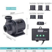 소형 미니 펌프 배수용 수중 펌프 2마력 220v 양수기 110v-240v jiebao jebao dc dcp 시리즈 사인 물고기 탱크 수족관 물 음소거 신선한 바다 321, DCP-20000, 우리 플러그
