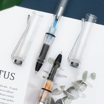 만년필+볼펜 잉크 충전식 볼펜 만년볼펜, 기본형/ 만년볼펜 투명