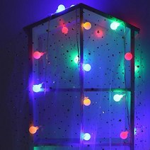 20p LED구슬전구 가랜드장식 컬러3mx3 미니트리전구 트리등