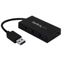 StarTech.com USB 3.0 허브USB Type-A 연결USB 3.1 Gen 14 포트(3x USB-A 1x USB-C)버스 파워각종 OS 대응SuperSpeed ​​5Gbps 허브 HB30A3A1CFB, 3 x USB-A 1 x USB-C_Black