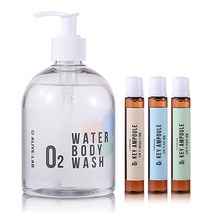 얼라이브랩 오투 워터 바디워시 + 오투 키 앰플(세라솜/민트/어성초) / 맞춤형 대용량 바디워시, 오투 키 어성초 앰플(트러블 케어), 490ml+10ml