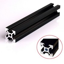 1pc 검정색 2020 v-슬롯 유럽 표준 알루마이트 알루미늄 프로파일 압출 cnc 3d 프린터 용 선형 레일, 400mm