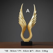 BJ700138D 골든윙 장식품 소품 조각상 집들이 선물, A 골드