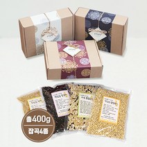 [은색초코]혼합잡곡 4종세트 전통포장 결혼답례품 돌잔치 조문 회사단체선물 시보해제 생일축하선물, 1박스, 혼합잡곡+렌틸콩+현미+찹쌀보리