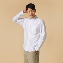 [JAJU/자주] 남 리넨 헨리넥 셔츠_화이트