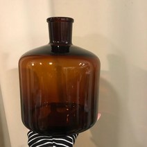 OVERFLOW 갈색2L 빅사이즈 시약병 빈티지 꽃병 테이블 장식 집들이 선물 캔들 공병 디퓨져병 큰화병 디퓨져 갈색병 화병