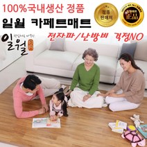 2023년 일월 온돌마루 나노륨 카페트매트 중형 더블 2인용 전기매트 구들장 거실용 전기장판, 중형 (183X140cm/분리난방)