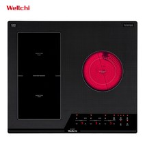 웰치 3구 인덕션2구+하이브리드1구 매립형 가정용 빌트인 전기렌지 KR-CHB350 k