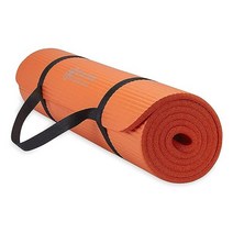 Gaiam 가이암 Essentials Easy-C인치 두꺼운 요가 매트 캐리어 스트랩, 오렌지