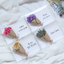 드라이플라워 카드 모음전(+문구)/가로형 엽서/생일 감사 기념일편지 메시지, 문구추가 20자이내, 04. 안개꽃(하늘)