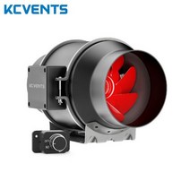 에어텐트 용품 원터치 캠핑 글램핑 KCvents 환기 선풍기 인라인 덕트 배기 EC 신선한 공기 시스템 속도 제어 수경 재배 텐트 가정용, UK, KC150 Rotary switch