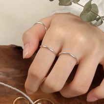 초콜리트쥬얼리 925실버 베이스 민자 레이어드링 1mm 실반지 5사이즈