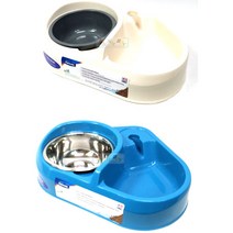 펫메이트 미국 쌍식기 강아지 밥그릇 애완견금식기, 화이트, .ml