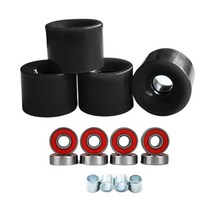 4pcs 스케이트보드 바퀴 롱보드 바퀴 스케이트 78a 야외 스케이트 베어링 크루저 바퀴 60mm 순항 거리 pu 바퀴, 검은색