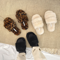 [마리엔코코] [S]양퍼 털슬리퍼 겨울슬리퍼 퍼슬리퍼_aw6028 레오파드_DS