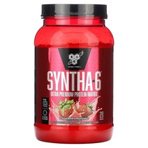 BSN 신타-6 울트라 프리미엄 프로틴 매트릭스 딸기 밀크셰이크 1.32kg(2.91lbs), 1319.95g, 4병
