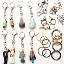 에어팟 키링 열쇠고리 키홀더 만들기재료, 이중오링20-골드(10개)