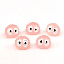 테라리움 피규어 장식 야광 먼지정령 5p세트 컬러8종 택1 미니어처 화분데코, 코랄 5P