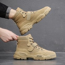경량 통풍 안전화 작업화 2021 가을 남성용 하이 탑 플랫폼 발목 부츠 패션 품 마틴 부츠 부티 zapatos de hombre