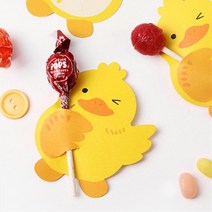 오리 사탕꽂이페이퍼 50매_럭키데이유통 크리스마스 축제 어린이집 유치원 학교 학원 교회 쿠키 선물포장 사탕포장페이퍼 크리스마스 사탕 선물포장 사탕 캔디 꽂이 페이퍼, 1세트, 오리 사탕꽂이페이퍼 50매