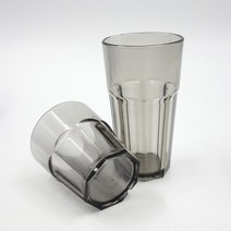 국내산 플라스틱 물컵 업소용 식당 음료수컵 9oz 스모그색 물컵, 투명