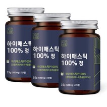 자연바름 하이 매스틱 100프로 메스틱 검 분말 정 위, 70정, 3개