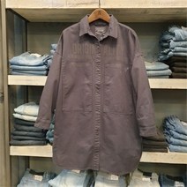 버커루 NC10 여성 롱 기장 셔켓15 여성 10수 TWILL 롱 기장 셔켓15 B193JP610P