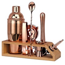 홈탠딩 홈 칵테일 쉐이커 키트 도구 제조 만들기 통 바텐더 83, 협력사, 로즈 골드 750ml