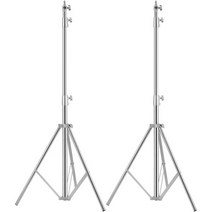 ITOTIN 853870 사진용 라이트 스탠드 스트로브 플래시용 9.19피트2.8m 비디오 삼각대 스튜디오 조명 LED 스피드라이트 플래시 소프트박스 우산 2팩, 9.19 Ft/2.8M Stainless steel t