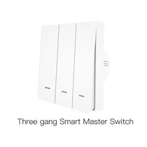 통합리모컨 wifi smart wall light switch rf433 푸시 버튼 송신기 smart life tuya app remote control works with, 3 갱 마스터 스위치
