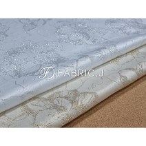 패브릭제이 플라워 은사 금사 한복 노방 오간자 자가드 원단 FJ-328, 골드