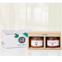 선물세트 - 전통 장류 500g 2구(구성 택1), 된장500g + 막장500g
