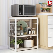 JS리빙 전자 레인지 진열장 렌지대 선반 수납장 다이 렌지 주방 밥솥 가구 정리대 용품 식탁 밥통 정리함 다용도 오븐 선반장 양념통 진열대 원목 우드 2단 C_74 30*50*72, 주방 꾸미기_3단 혼합컬러