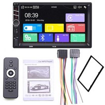 카오디오블루투스2Din rply 자동차 오디오 ndroid-uto MP5 플레이어 블루투스 핸즈프리 음악 US 7 "터, 01 with frme