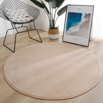 디작소 패브릭 디자인 원형 러그 100cm(베이지)