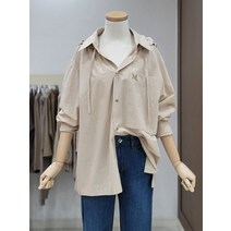 시에로 (MBERSIE)엠보 M 자수 후드 셔츠 - SJ3SHF12M