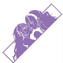 오토바이 튜닝 용품 바이크 데칼 부품 자동차 스티커 Sanime Waifu 범퍼 창 데칼 애니메이션 RV 비닐 오토, 09 lilac_01 25cm
