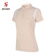세바스찬골프 여성 컬러배색 펀칭 반팔티셔츠 Y222 Y223