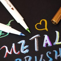 바이케이시 메탈릭 캘리그라피 브러쉬 펜 붓글씨 손글씨 다꾸, Z01-10 펄 민트