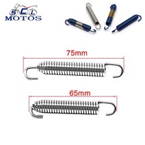 sclmotos-75mm 2pcs 오토바이 배기 스프링 후크 스테인레스 스틸 배기 전면 중간 링크 파이프 회전 가능한 금속 스프링 키트, 푸른