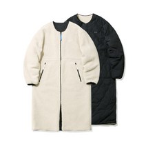 커버낫 리버시블 플리스 코트 아이보리