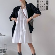 세이러브 국산 미니슈가 레이어드 화이트 나시 캉캉 원피스