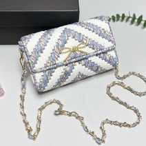 도두리 DIY 손뜨개 코바늘 뜨개질 망뜨개 망스티치 가방 만들기 키트 패키지 뜨기-캐럿, 캐럿 플라워블루, 1개