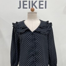 제이케이 도트 이중카라 블라우스(M1BL019B09)