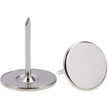 일본직발송 3. uxcell 네일택 가구택 누름핀 압정 실내 장식품 플랫헤드 네일핀 16mmx20mm 실버톤 25개입, One Size_One Color, 상세 설명 참조0