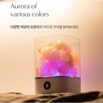 천연 솔트 스톤디퓨저 무드등 실내 아로마 오일 디퓨저 집들이선물, 블랙, 편백오일
