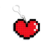 디폼 블럭 미니 하트 도안 블록 열쇠고리 키링 생일선물 DIY