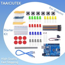 브레드보드 빵판 라즈베리파이 아두이노 점퍼선 Breadboard Kit For Arduino Diy 스타터 키트 UNO R3 Mini LED Jumper Wire Button Sc, [01] 1 Kit