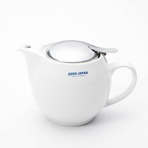 제로재팬 실용적인 도자기 라운드티팟 2인용 450ml 화이트, 단일속성